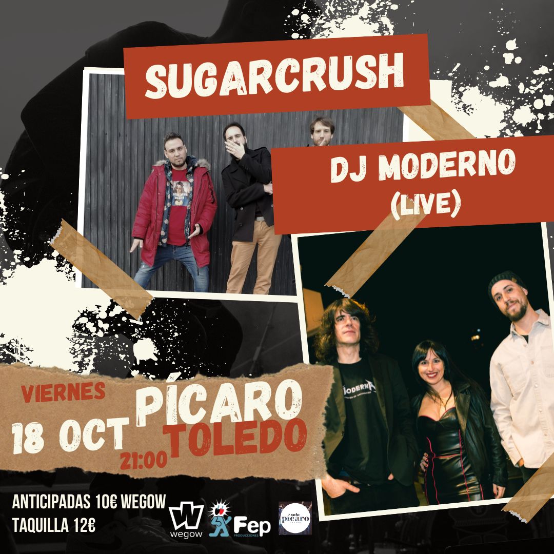 Fotografía promocional de SUGARCRUSH + Dj Moderno (Live) en Toledo