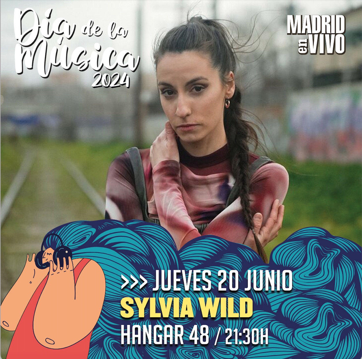 Fotografía promocional de DÍA INTERNACIONAL DE LA MÚSICA 2024: SYLVIA WILD EN HANGAR48