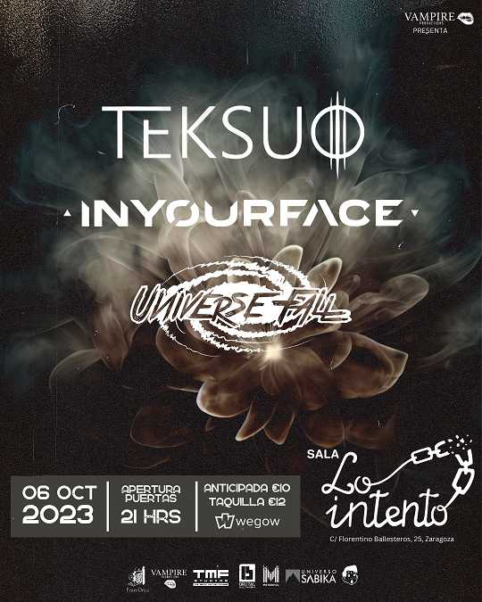 Fotografía promocional de Teksuo - Inyourface - Universe Fall en Zaragoza