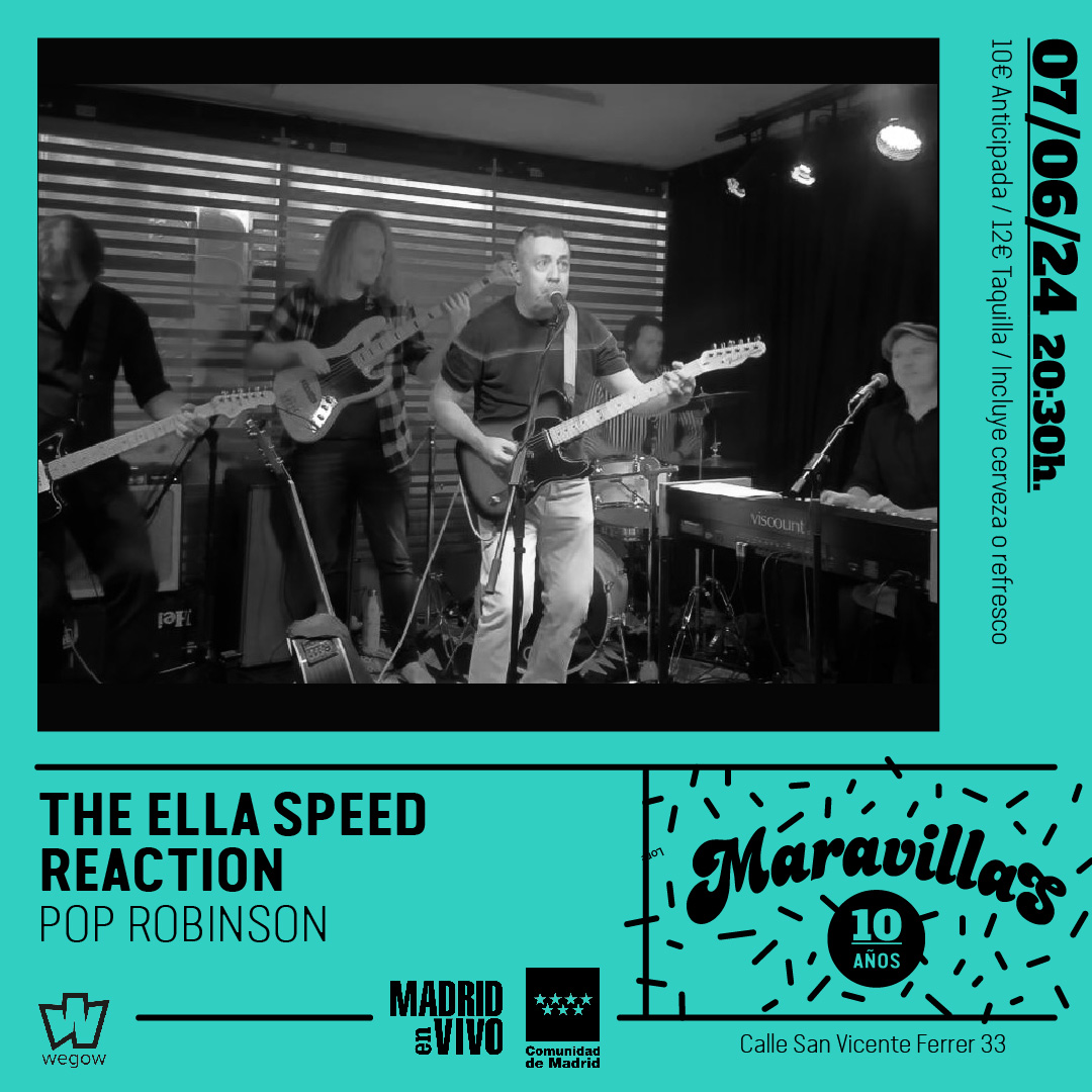 Fotografía promocional de The Ella Speed Reaction + Pop Robinson en Maravillas Club