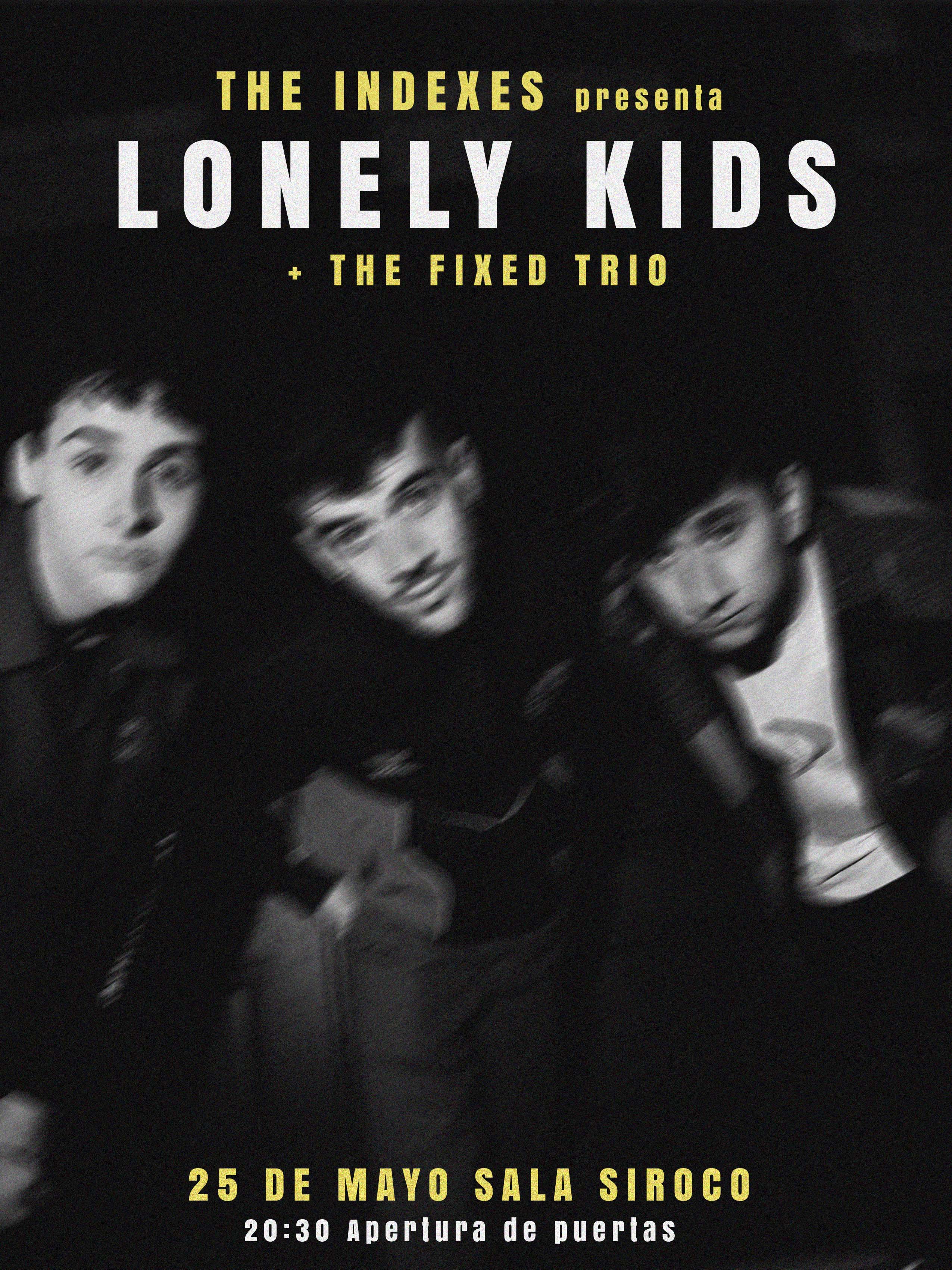 Promotional photograph of The Indexes presenta Lonely Kids.