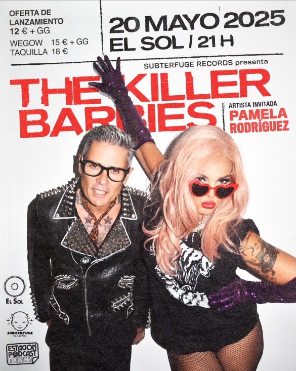 Fotografía promocional de The Killer Barbies + Pamela Rodriguez en Madrid