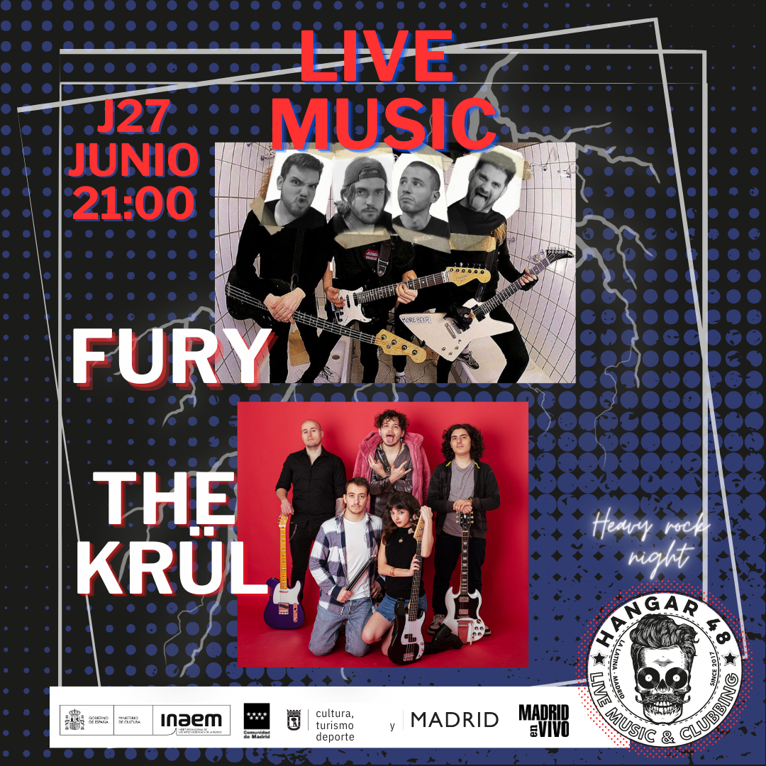 Fotografía promocional de THE KRÜL + FURY EN HANGAR48