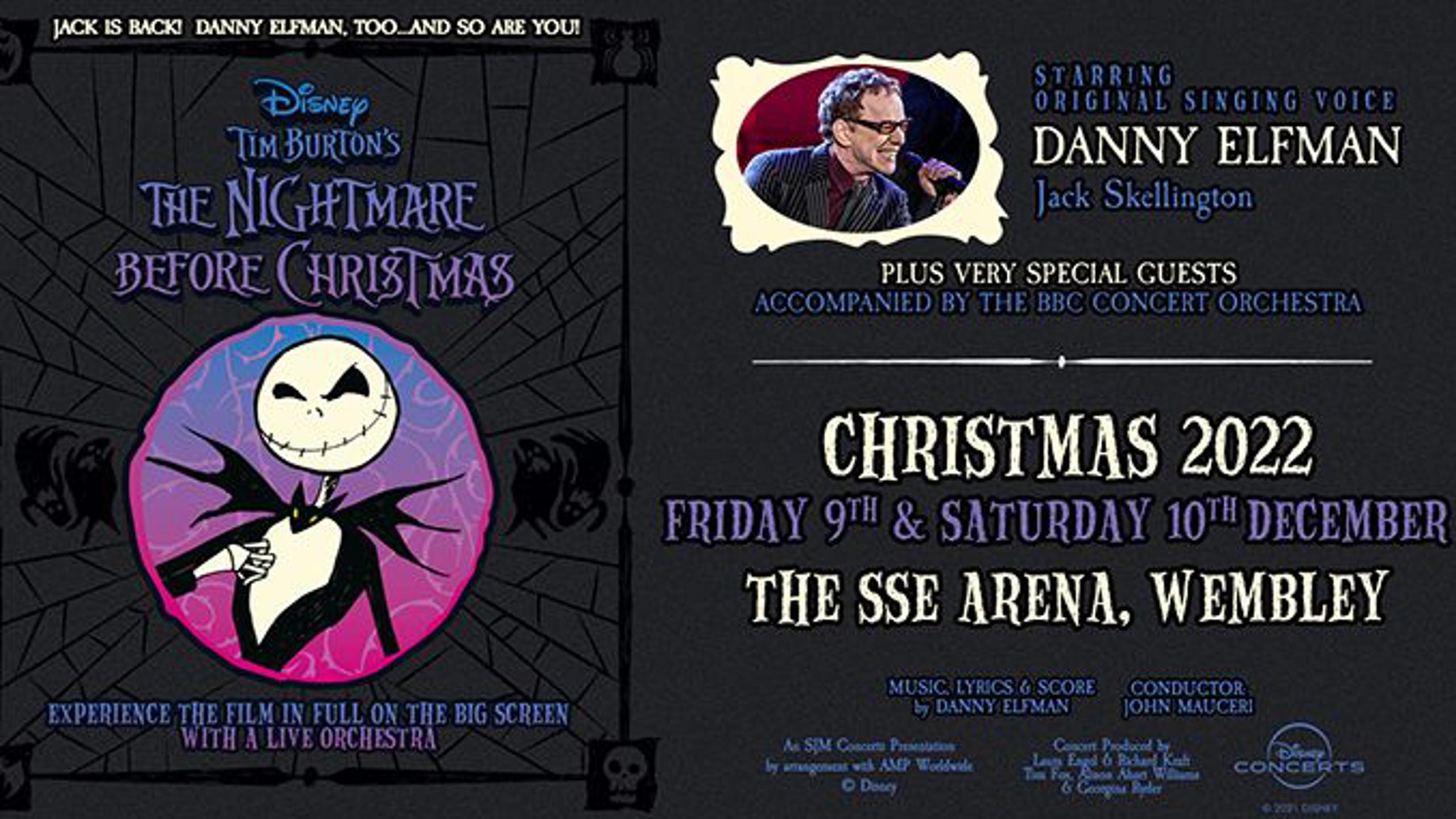 Danny Elfman concert tickets for SSE Wembley Arena, London Friday, 9