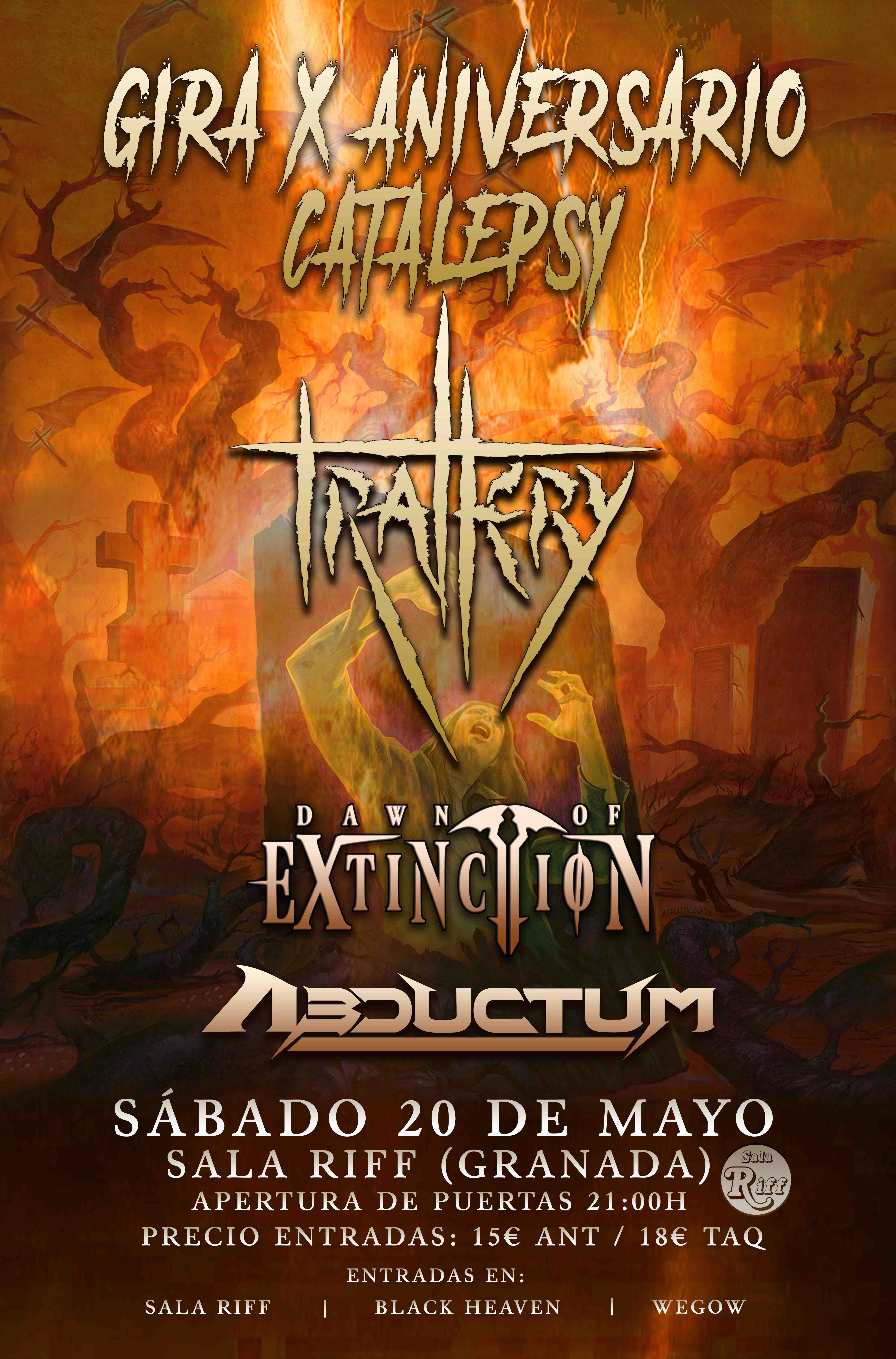 Fotografía promocional de Trallery, DOE y Abductum