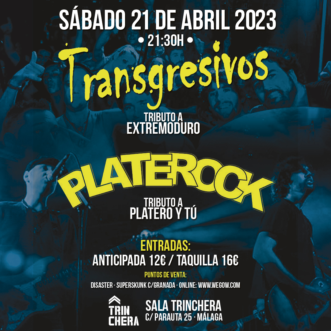 Fotografía promocional de Transgresivos + Platerock en Sala Trinchera (Málaga)
