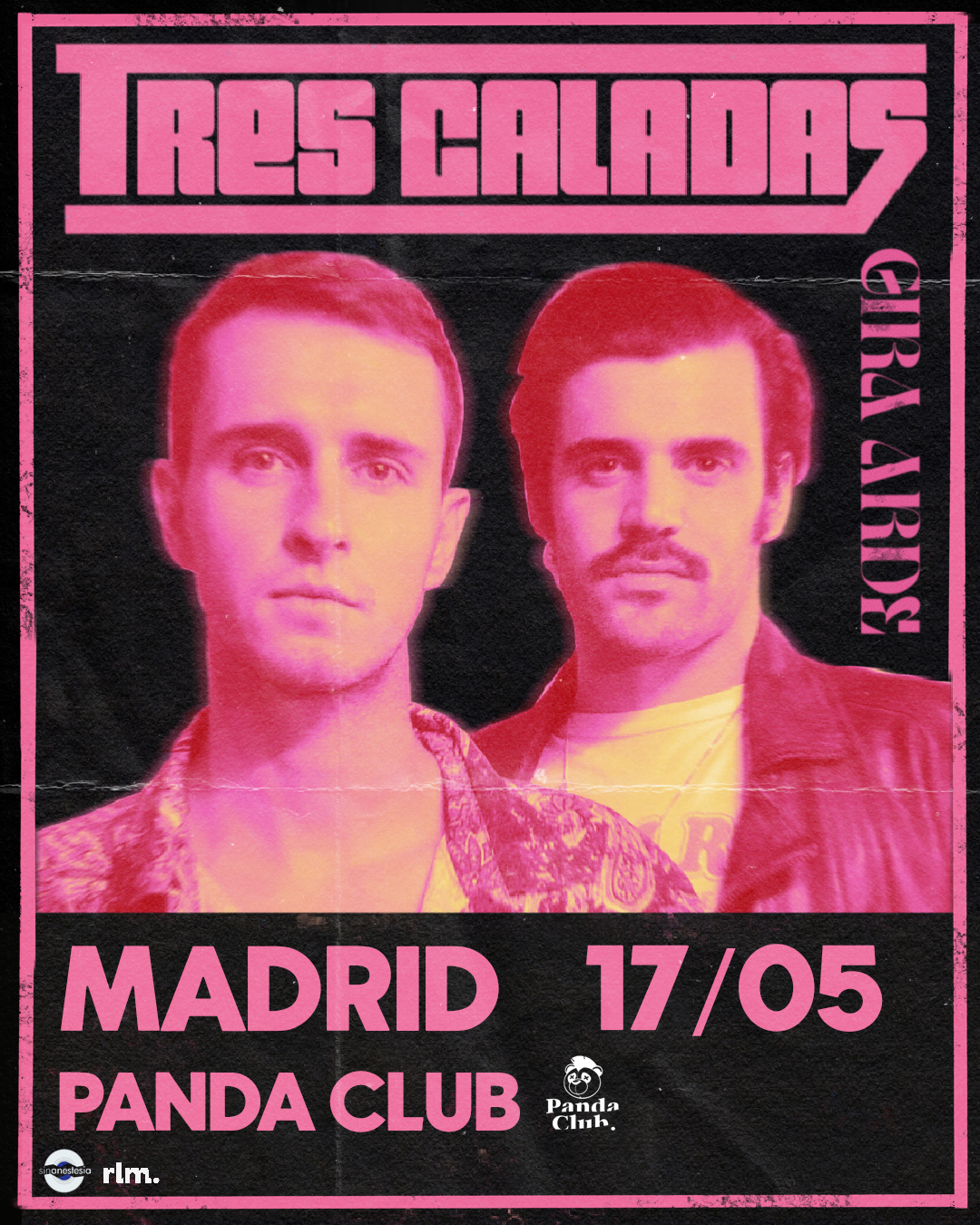 Fotografía promocional de Tres Caladas en Panda Club, Madrid