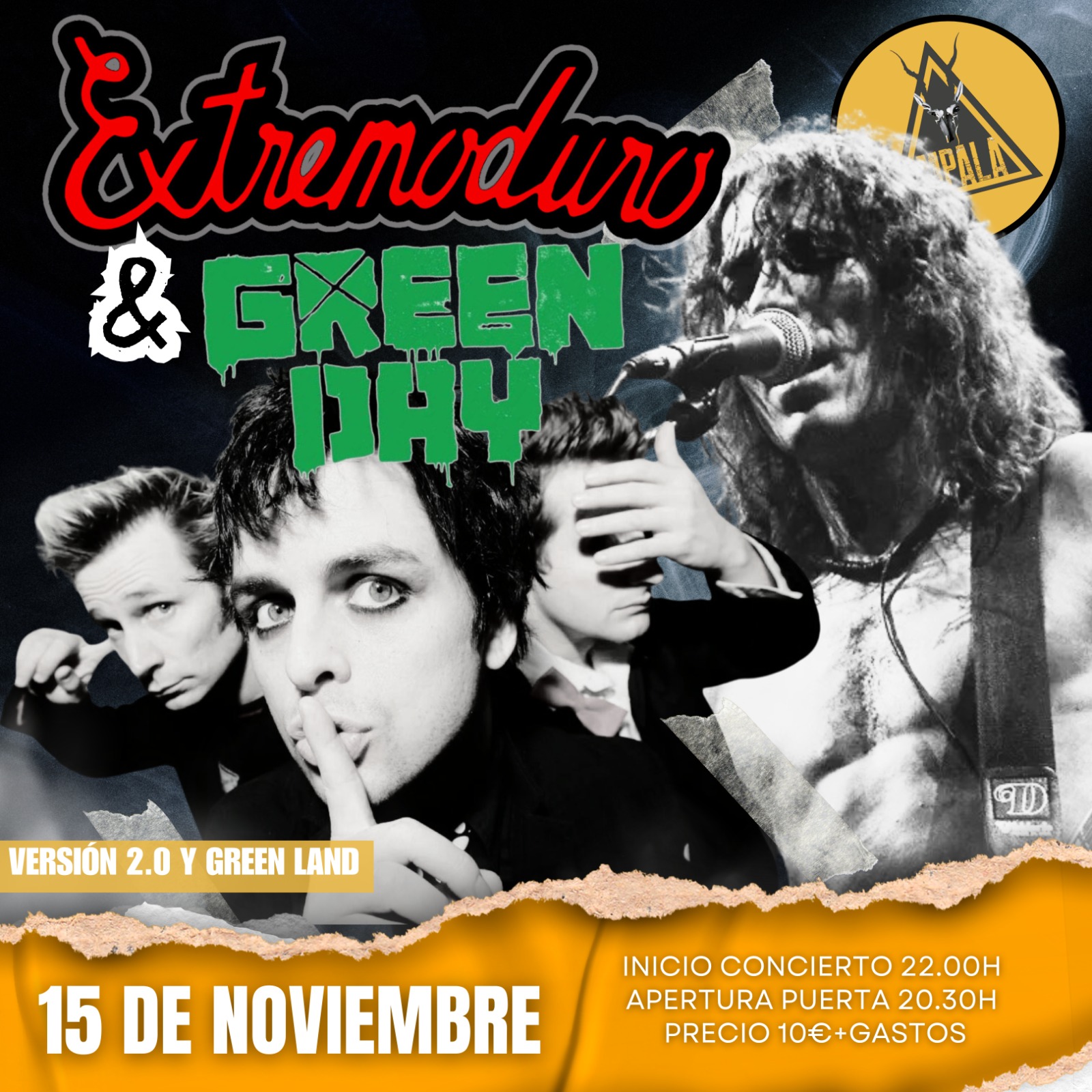Fotografía promocional de Tributo a Extremoduro y Green Day