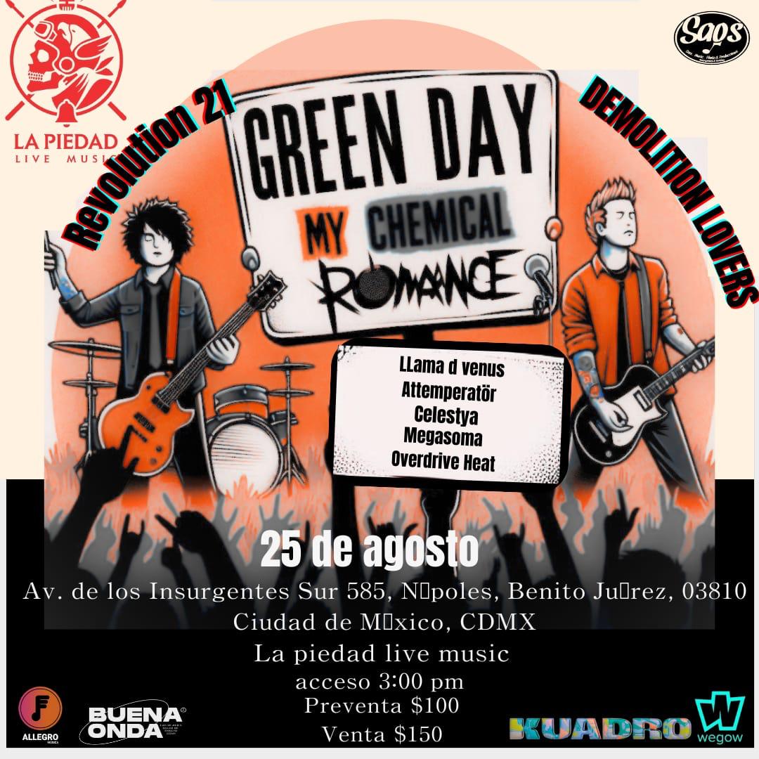 Fotografía promocional de TRIBUTO A GREEN DAY + MY CHEMICAL ROMANCE
