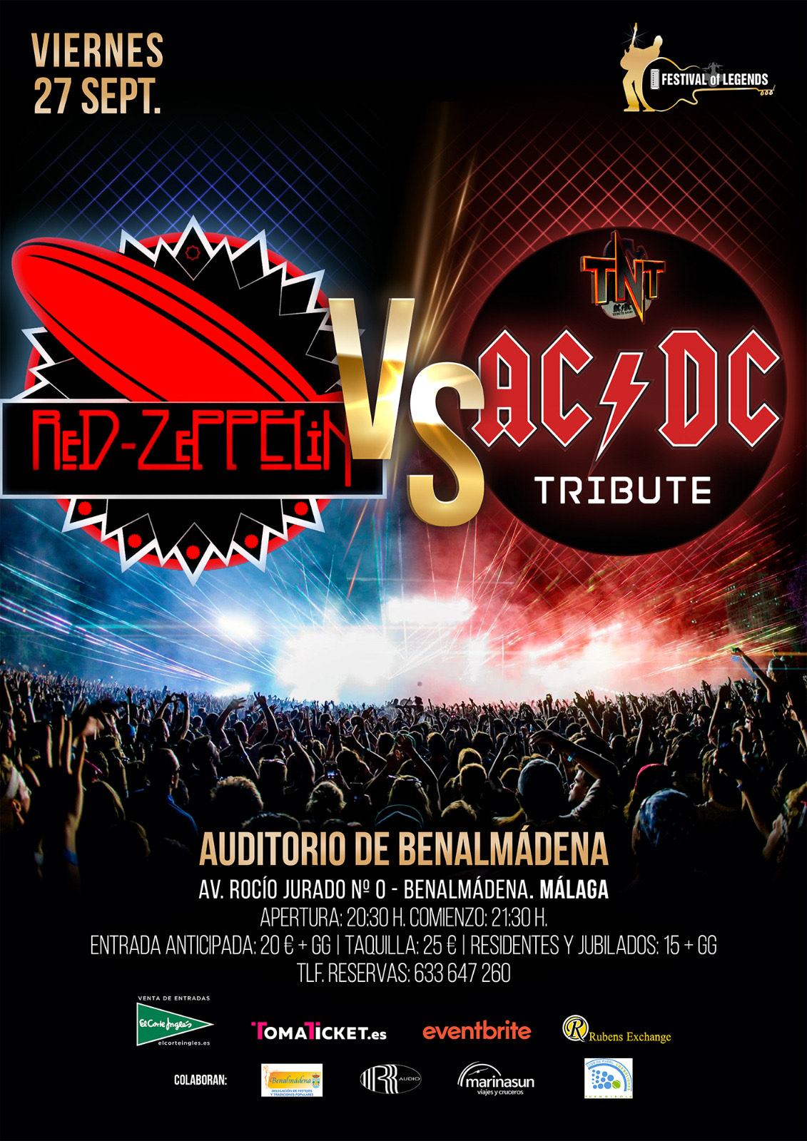 Fotografía promocional de Tributo a LED ZEPPELIN & AC/DC en Benalmadena