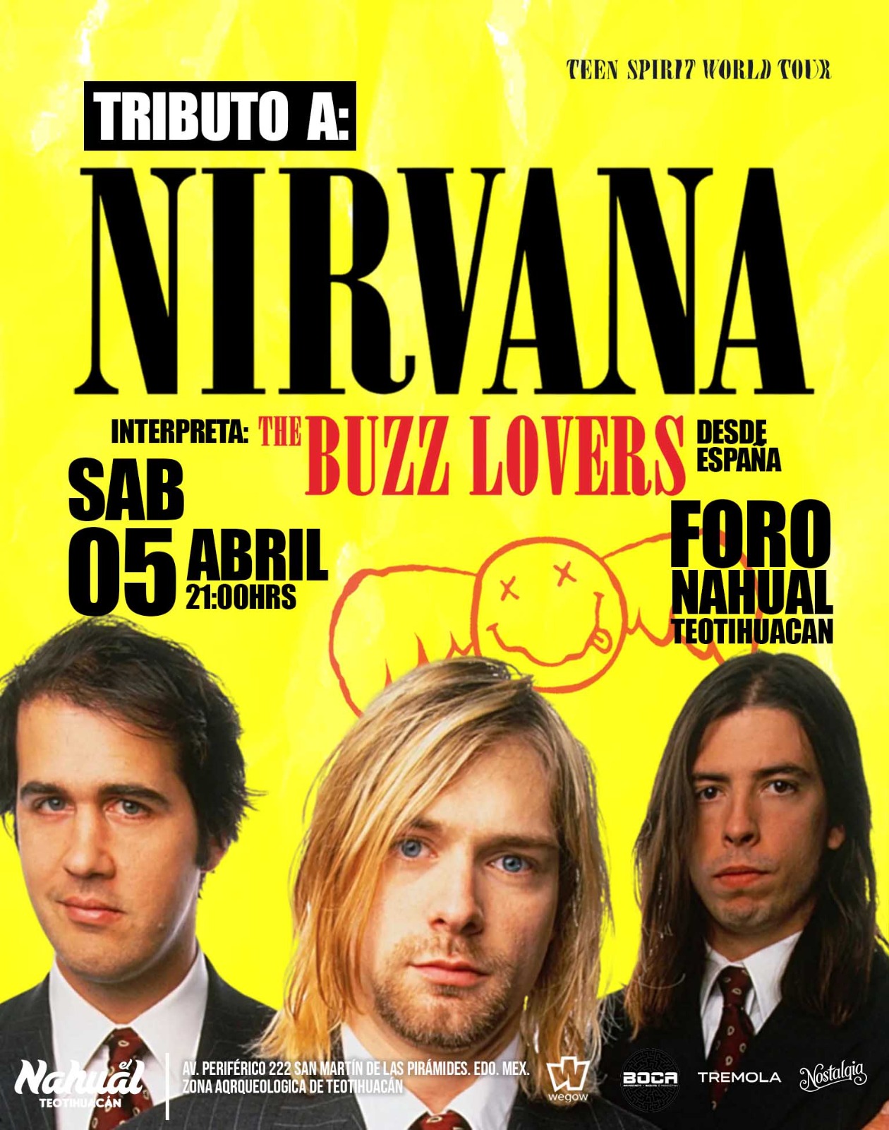 Fotografía promocional de Tributo a Nirvana