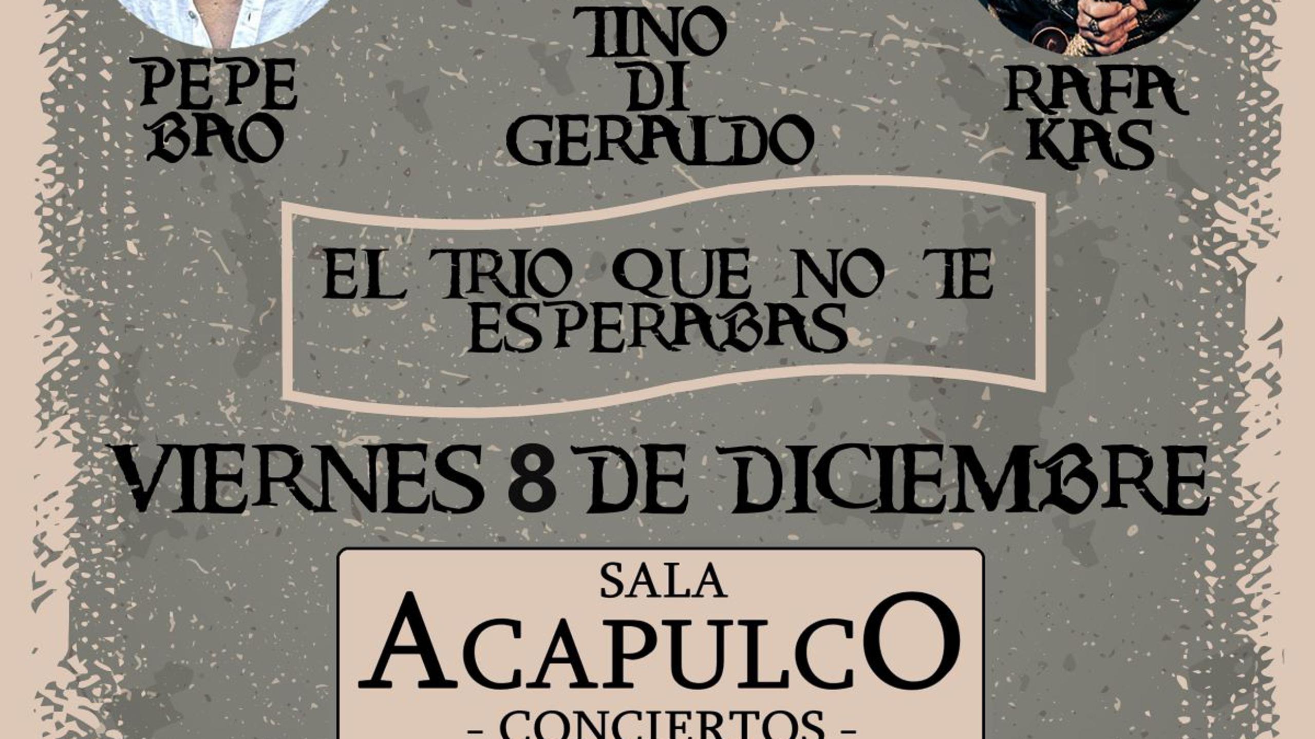 Fotografía promocional de Trio Pepe Bao, Rafa Kas & Tino Di Geraldo