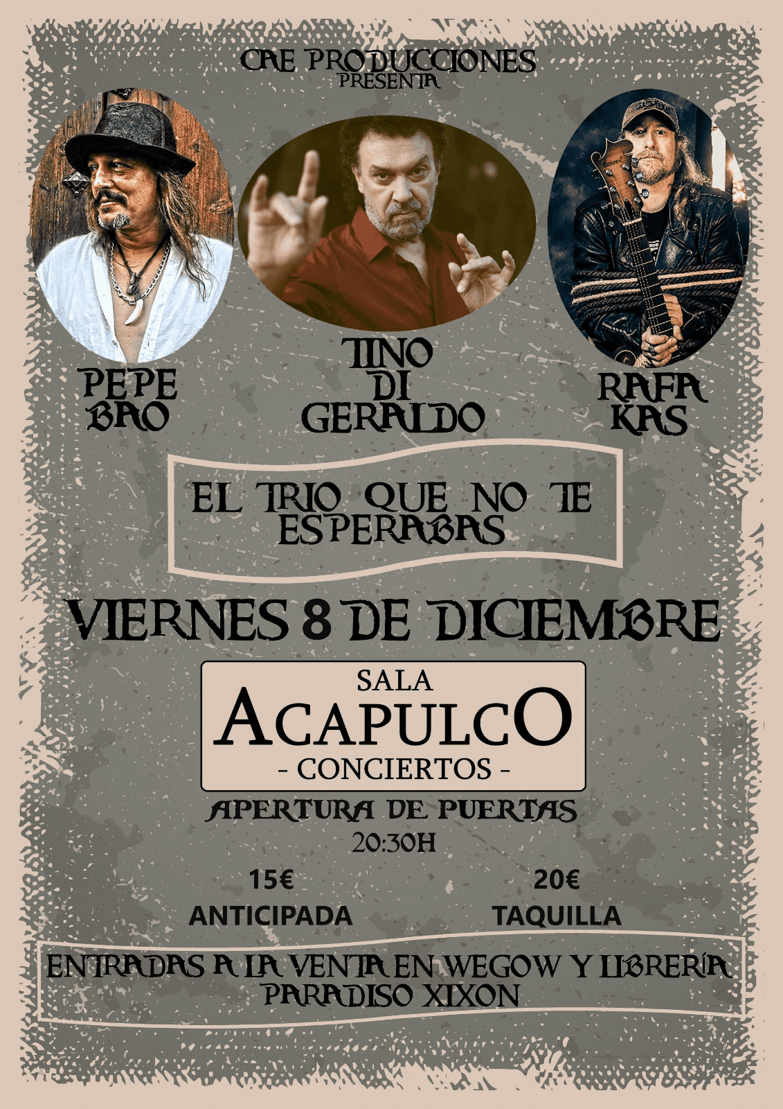 Fotografía promocional de Trio Pepe Bao, Rafa Kas & Tino Di Geraldo