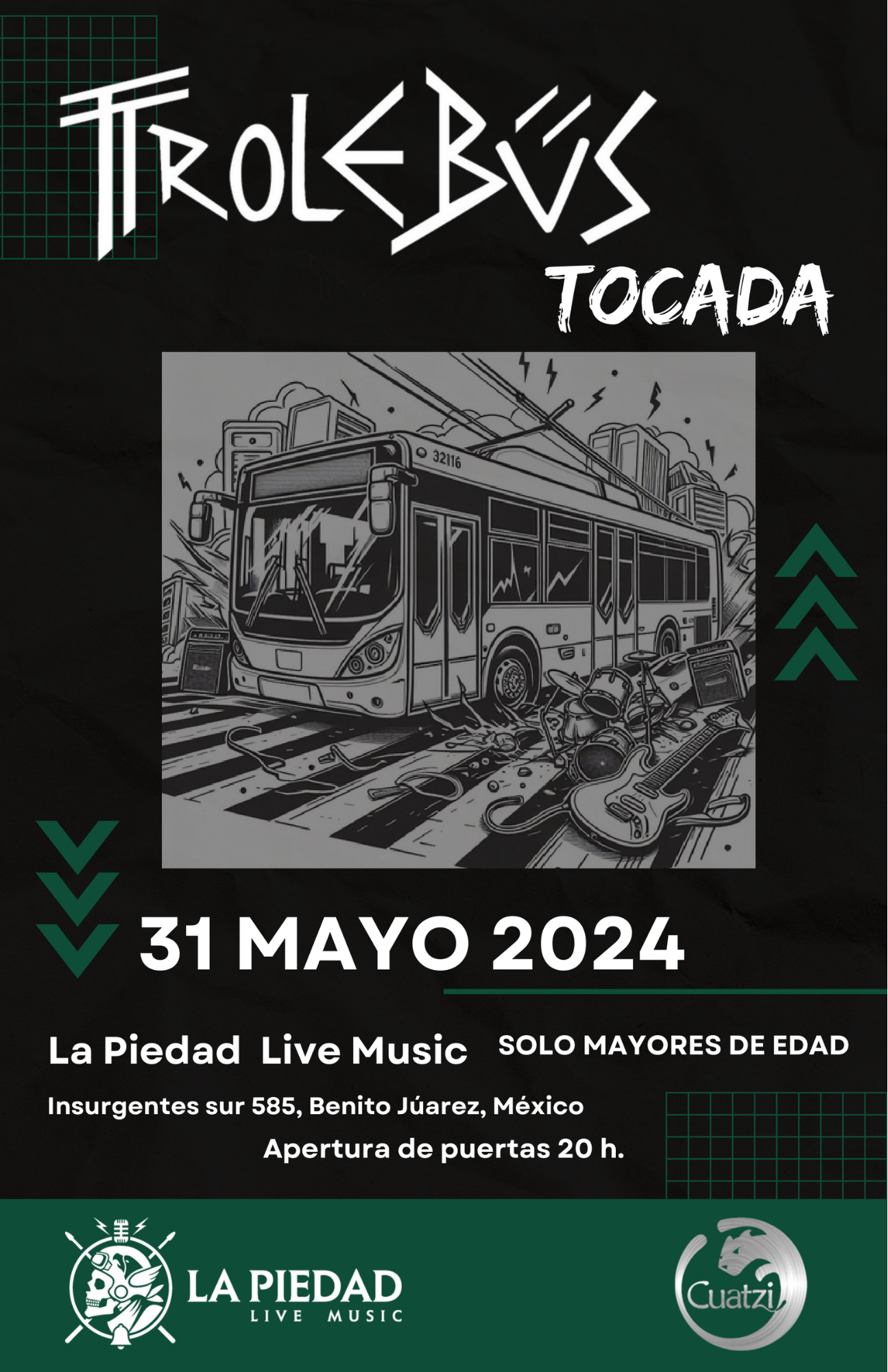 Trolebus en La Piedad Live Music en Ciudad de Mexico