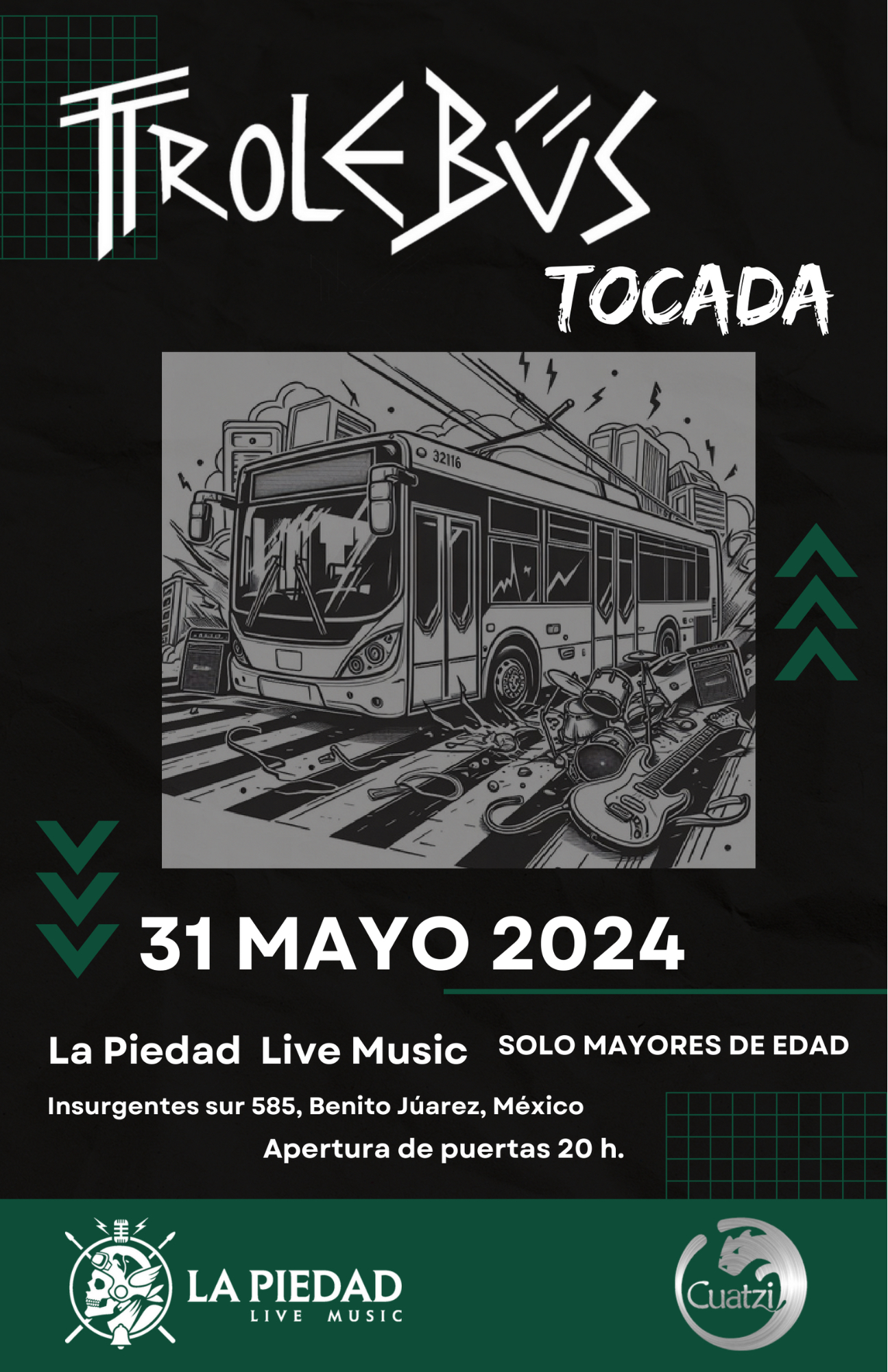 Fotografia promocional de Trolebus en La Piedad Live Music.