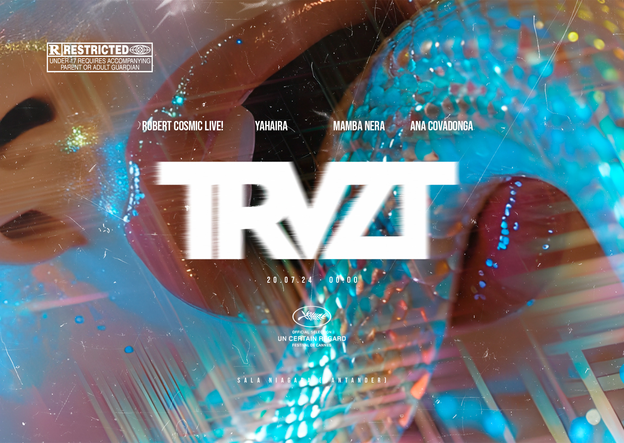 Fotografía promocional de Trvzt 20 Julio sala Niagara
