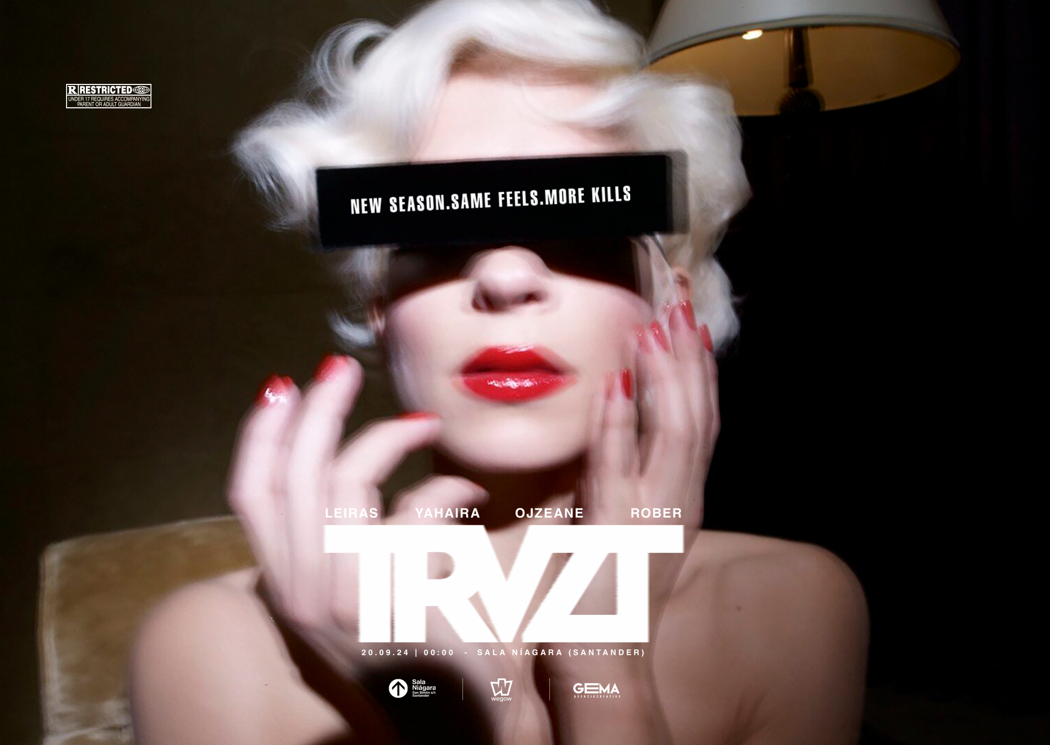 Fotografía promocional de Trvzt 20 septiembre Sala Niagara