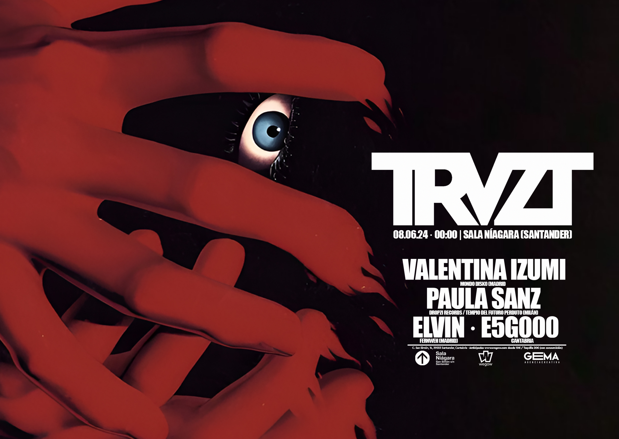 Fotografía promocional de Trvzt Junio Sala Níagara