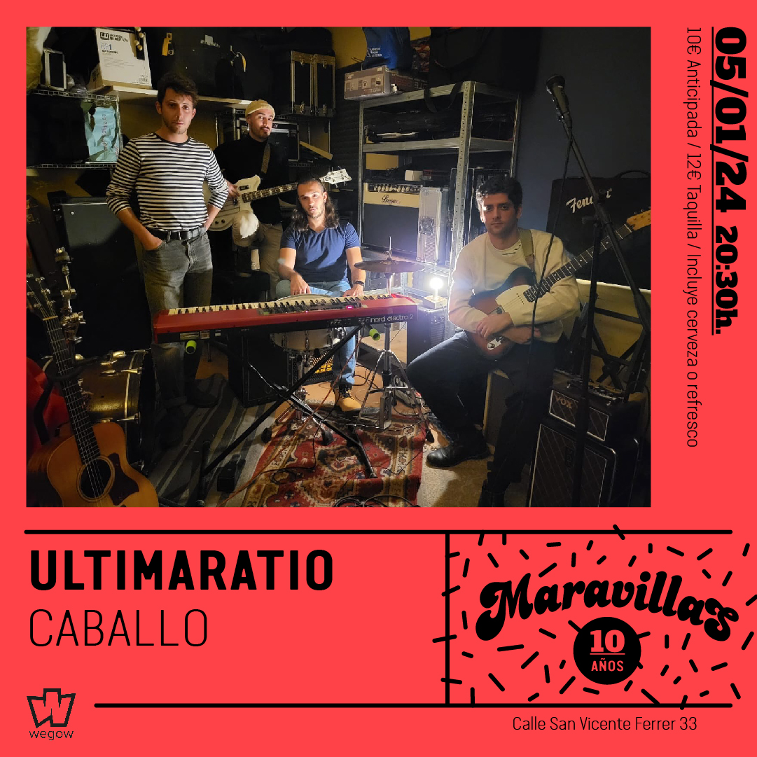 Fotografía promocional de UltimaRatio + Caballo en Maravillas Club