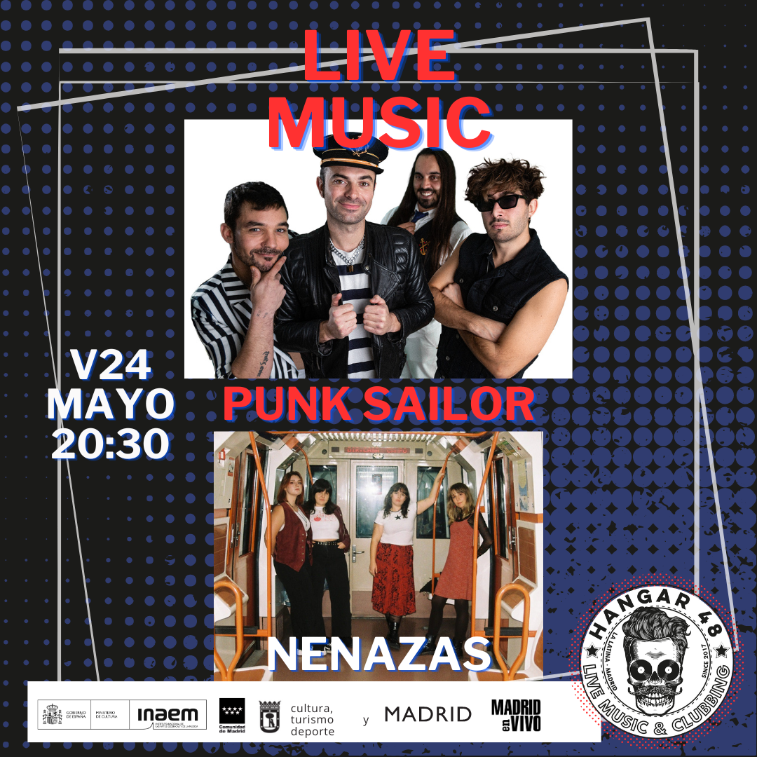 Fotografía promocional de V24 PUNK SAILOR + NENAZAS EN HANGAR48 (PUNK, ROCK, POP)