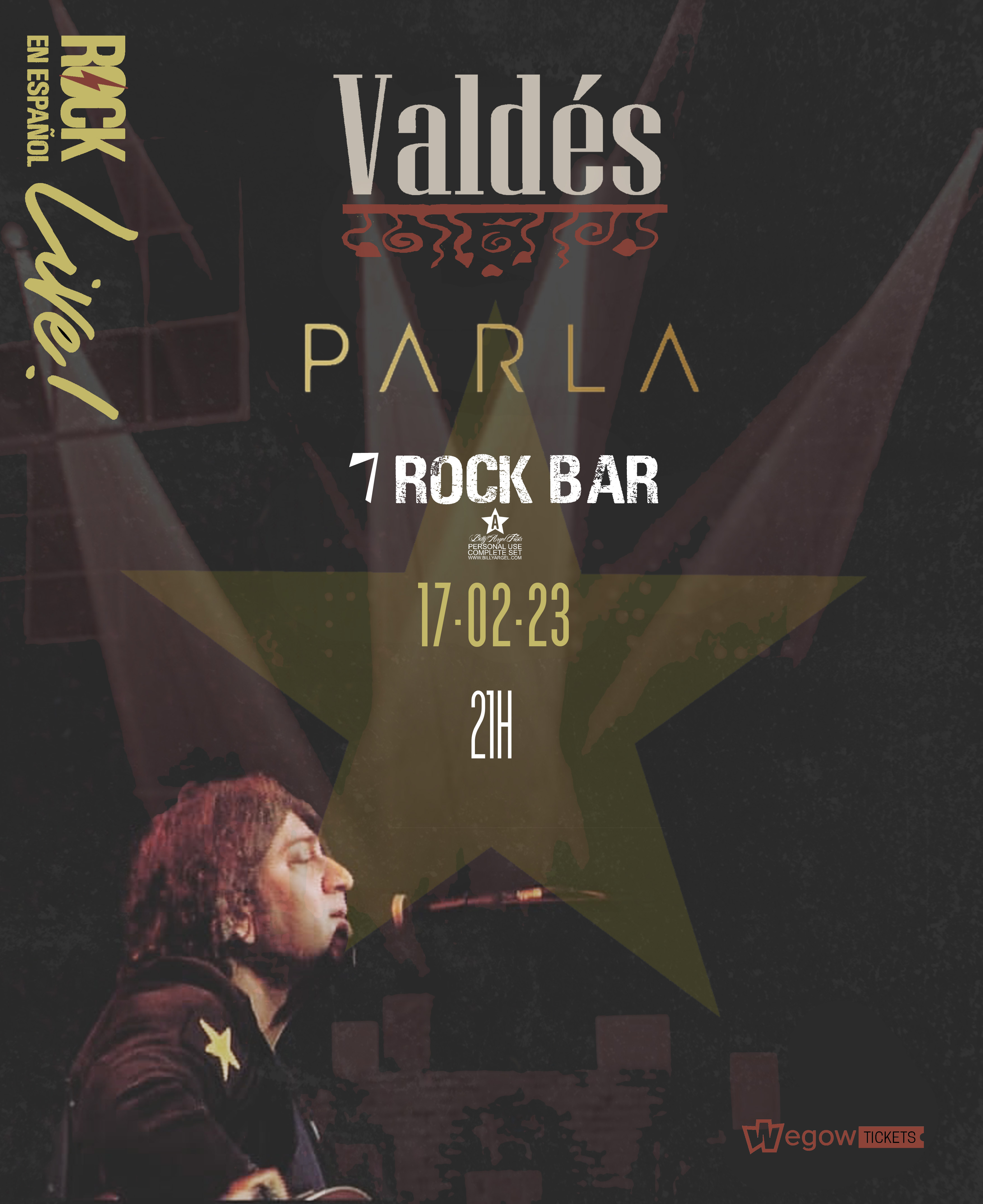 Promotional photograph of Valdés en 7 Rock Bar.