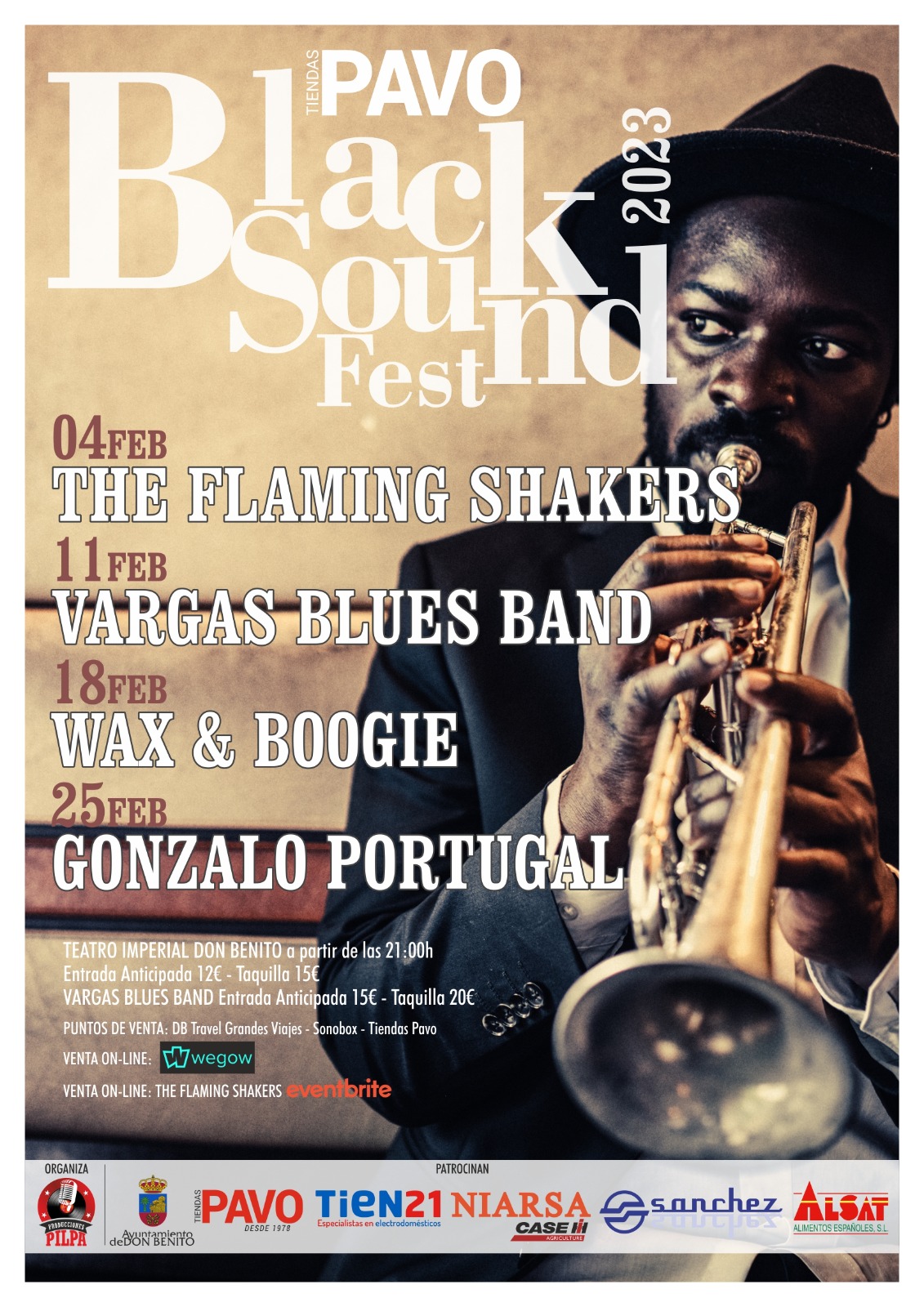 Fotografía promocional de Vargas Blues Band en Black Sound Fest 2023