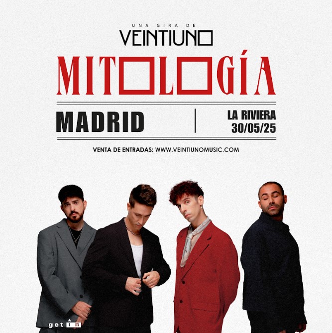 Fotografía promocional de Veintiuno en Madrid (2º fecha)