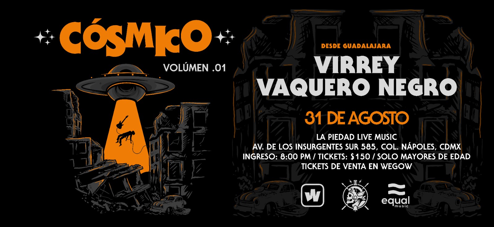 Fotografía promocional de Virrey presenta Cósmico Vol.1