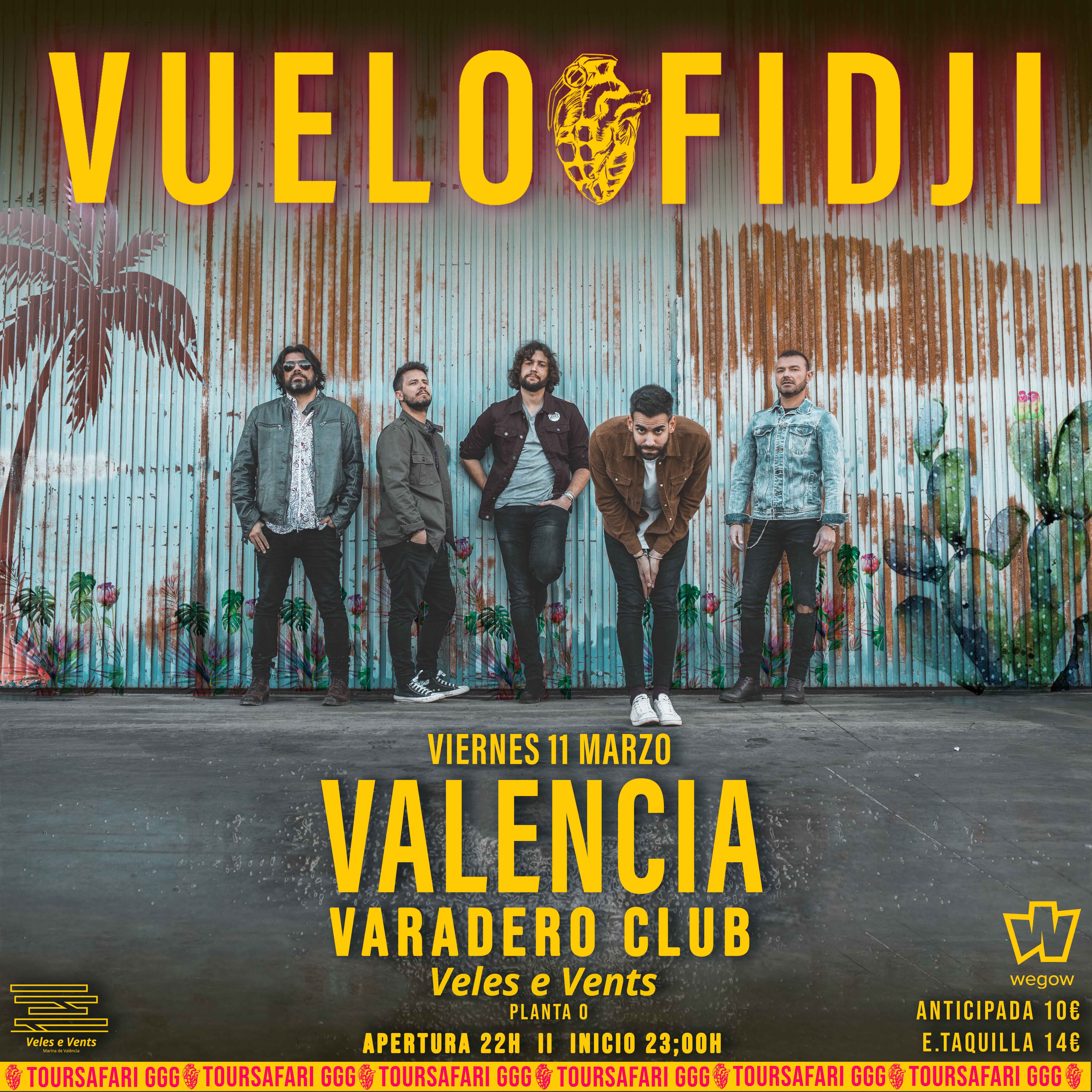 Fotografía promocional de VUELO FIDJI - Valencia - 11 Marzo