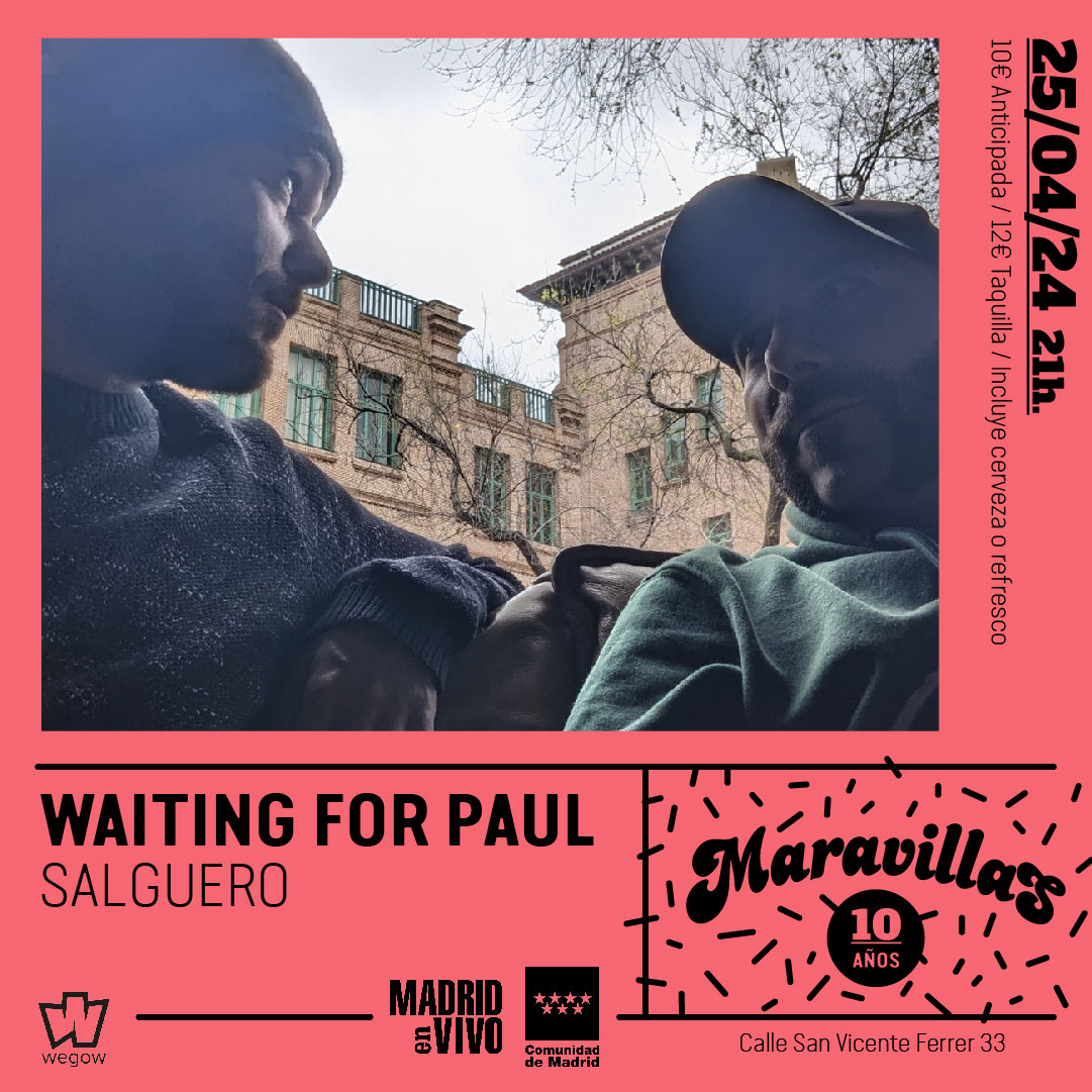Fotografía promocional de Waiting for Paul + Salguero en Maravillas Club