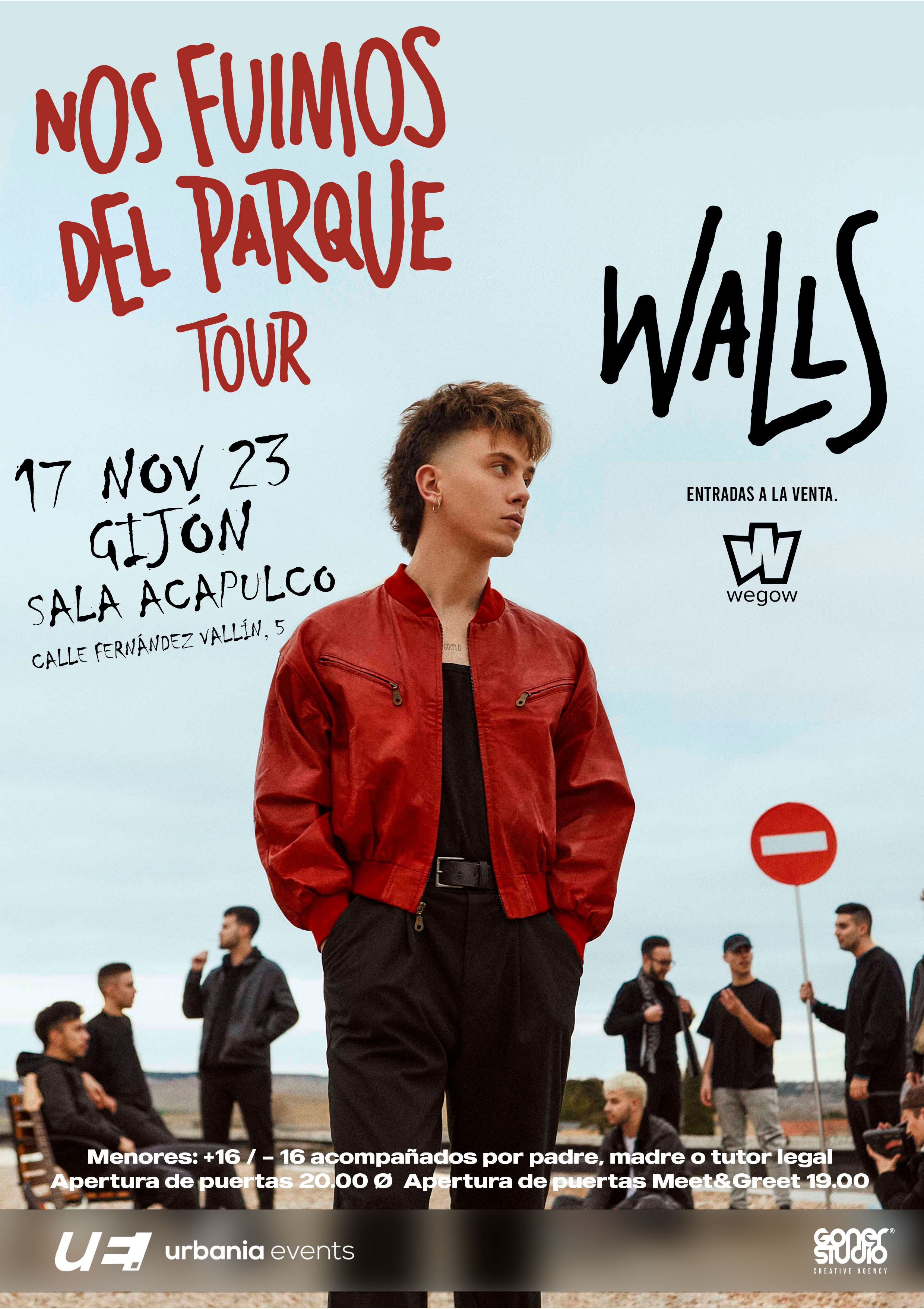 Fotografía promocional de Walls en concierto en Gijón