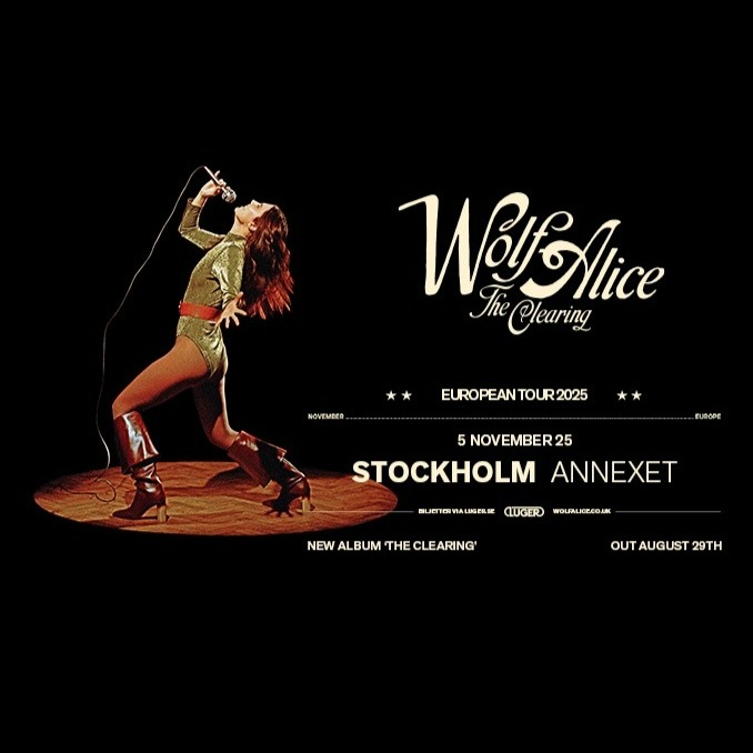Promotional photograph of Wolf Alice concert in Stockholm.