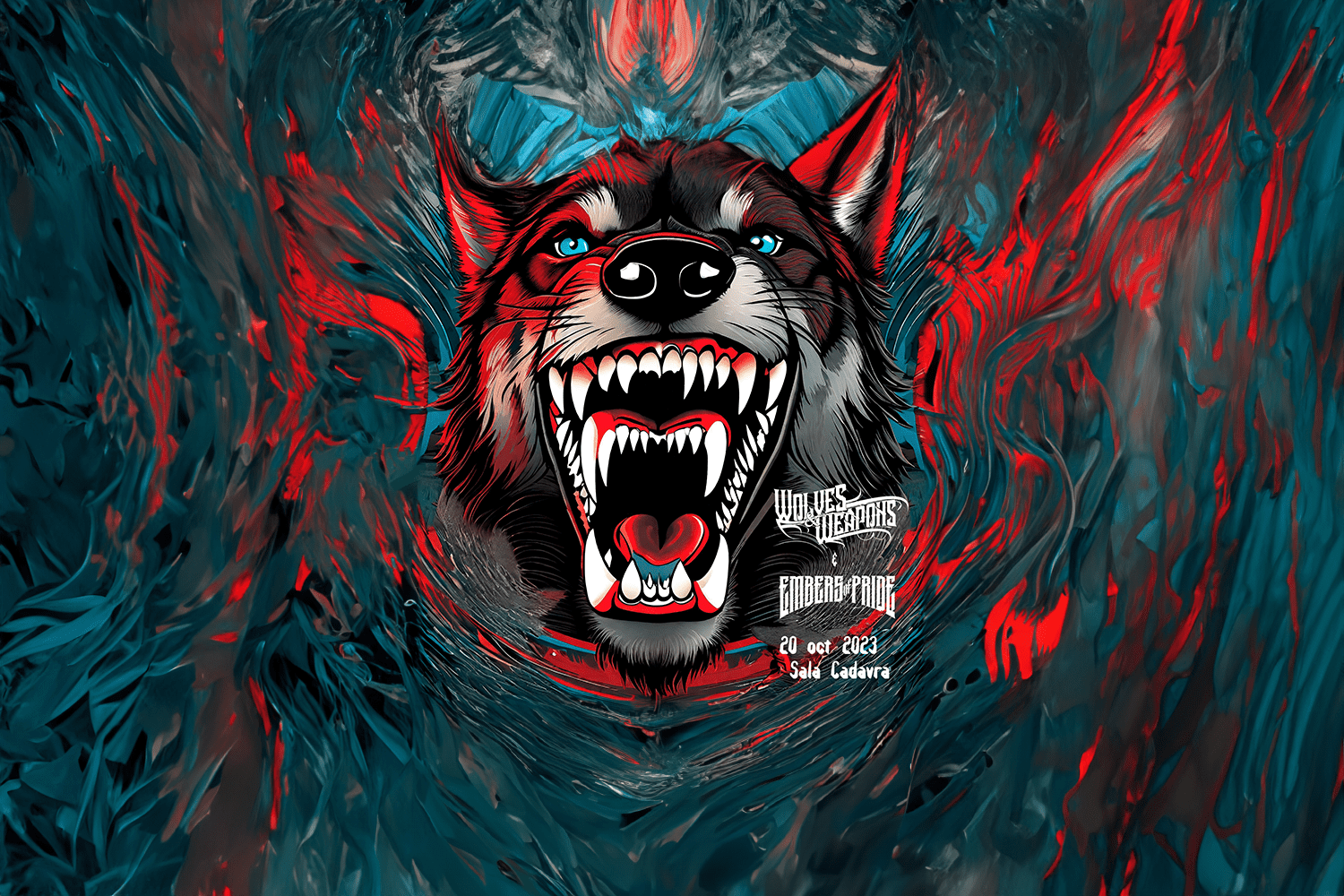 Fotografía promocional de Wolves & Weapons + Embers Of Pride en sala Cadavra