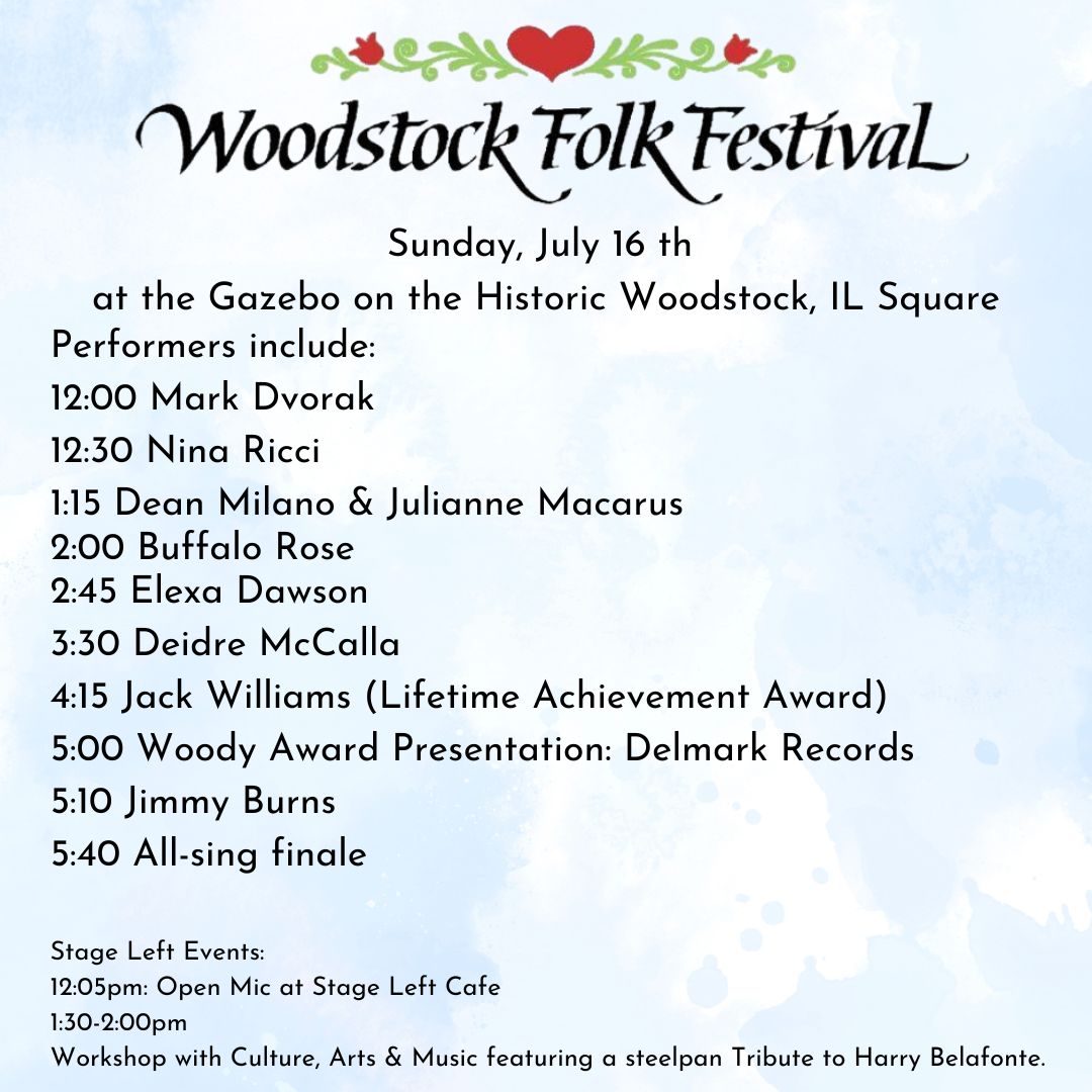 Photographie promotionnelle de Woodstock Folk Festival 2024.